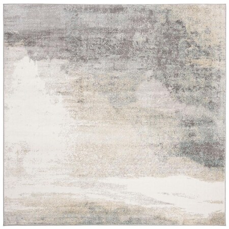 Safavieh 6 ft. 7 in. x 6 ft. 7 in. Jasper 100 Square Rug Gray & Gold JSP114A-7SQ